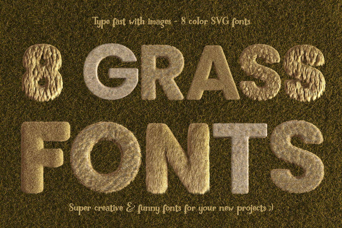 Old Dry Grass or Fur Typo Creator, a Sans Serif Font by TVartworks (Photo 3 of 13)