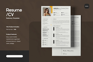 Resume/CV – Vol. 59, a Resume Template by kdadan.