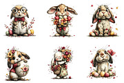 Whimsical Easter Bunny Clipart, an Illustration by Dream Creation (Thumbnail 4 of 7)