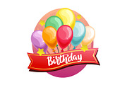 7 happy birthday label template, a Graphic by Propylparaben (Thumbnail 4 of 7)