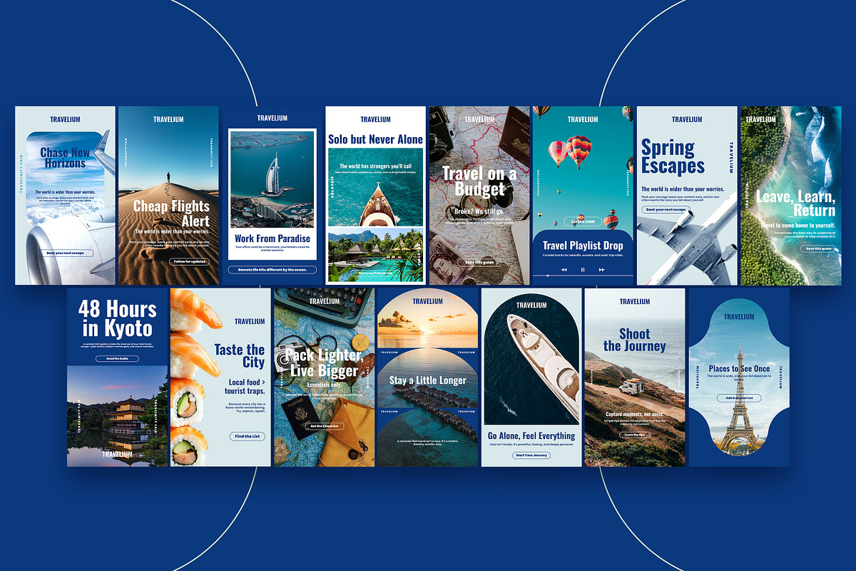 Modern Travel Social Media Kit, a Social Media Template by Nenjo Studio (Photo 5 of 5)
