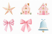 Pastel Christmas Clipart Bundle, an Illustration by Libby Wishes (Thumbnail 3 of 6)