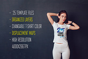 25 T-Shirts Mock-Up (Part 4), a Shirt Mockup by Freeman Studio (Thumbnail 2 of 32)