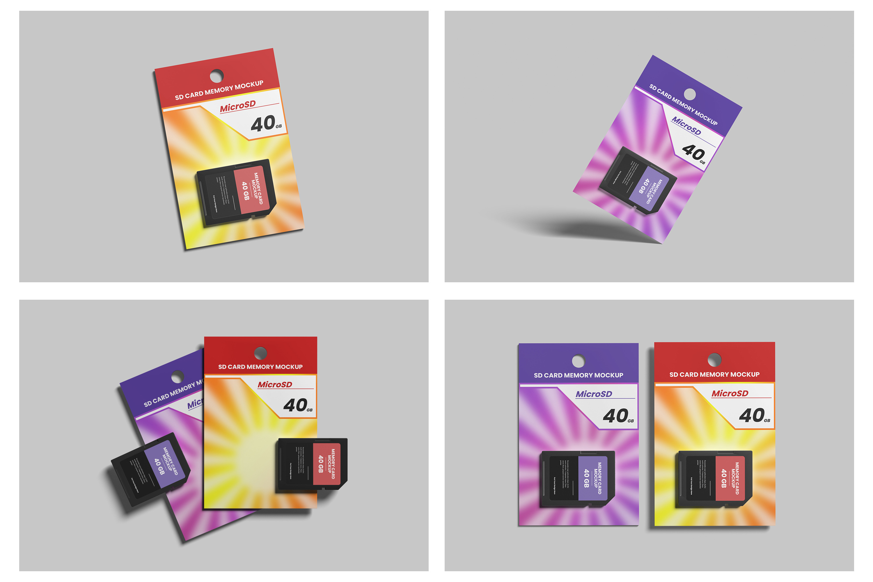 SD Memory Card Packaging Mockup, a Packaging Mockup by simuradi