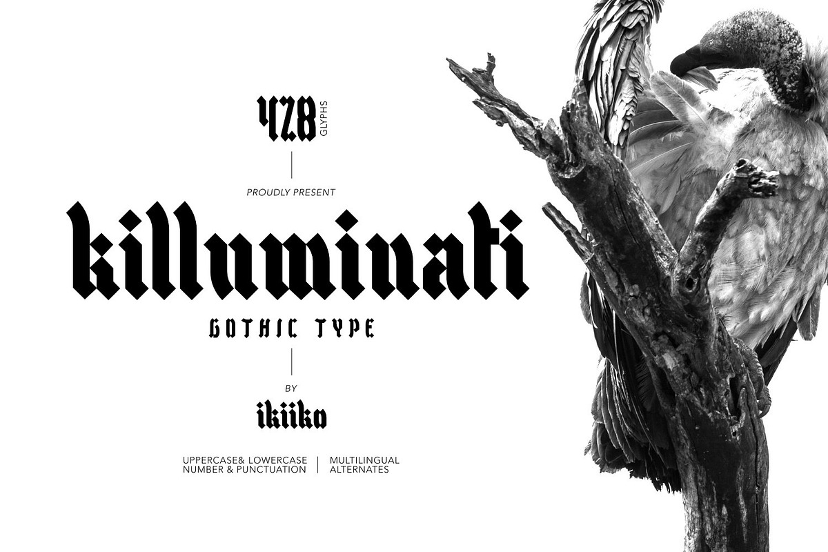 Killuminati - Gothic Type, a Font by ikiiko (Photo 1 of 7)