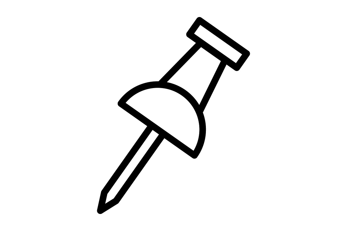 Pushpin icon, an Outline Icon by Sumberpangan (Photo 2 of 5)