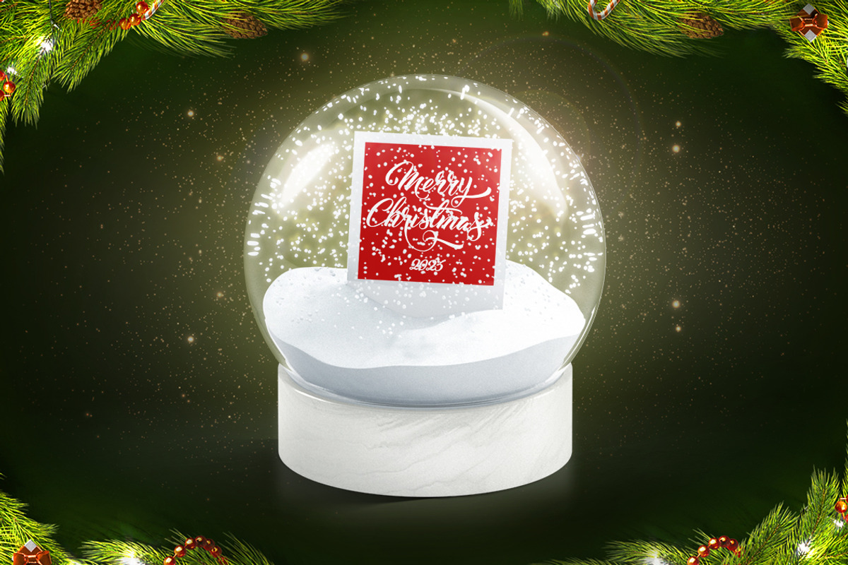 Snow Globe Animated Mockup, a Product Mockup by rebrandy (Photo 6 of 11)