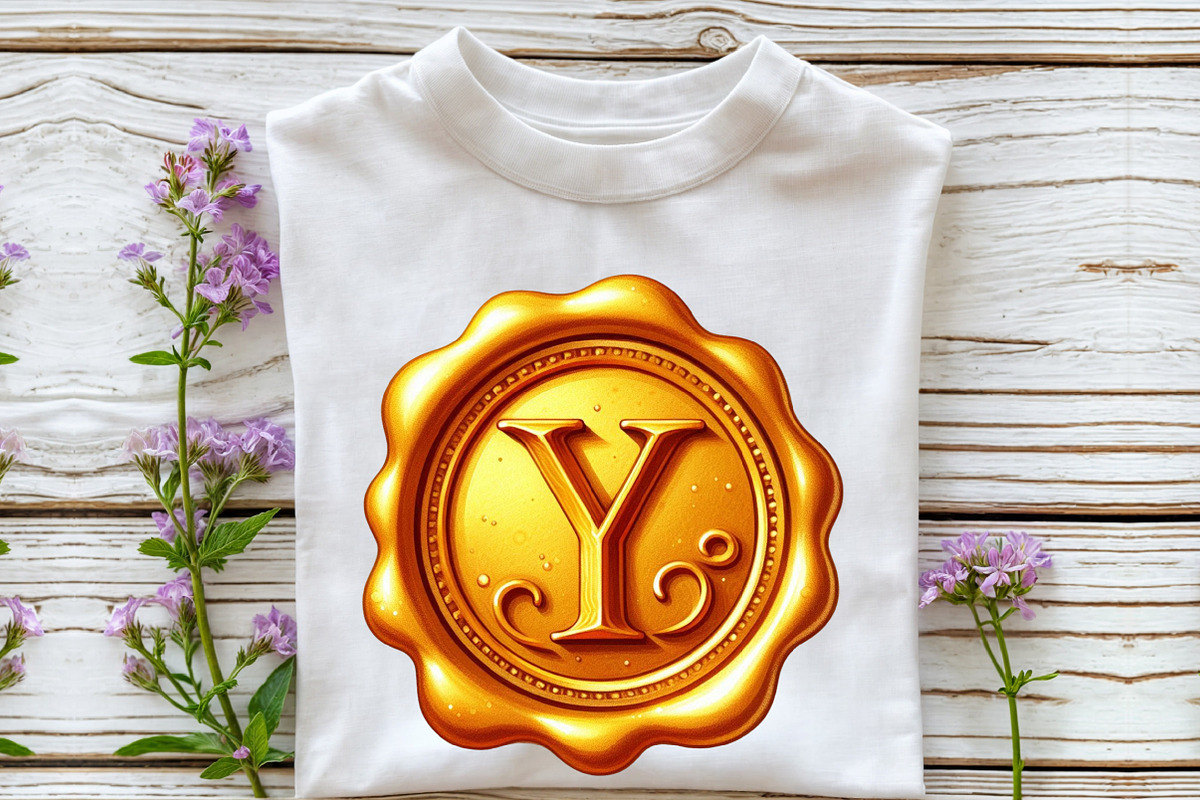 Gold Wax Stamp Letter Clipart, an Illustration by Rose Art (Photo 6 of 7)
