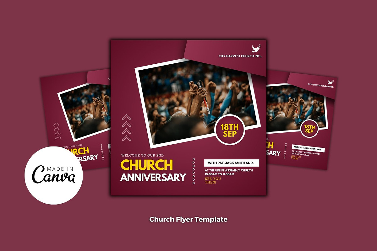 Church Anniversary Canva Template, a Templates & Theme by MK Creatives (Photo 1 of 3)