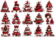 Christmas Tree Clipart Bundle, an Illustration by Pixels.Craft (Thumbnail 5 of 6)