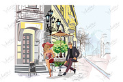 Series of streets with people, a Food Illustration by Laifalight (Thumbnail 5 of 5)