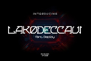 LAKODECCAUI FONT, a Script Font by MUNIK STUDIO 3D (Thumbnail 1 of 6)