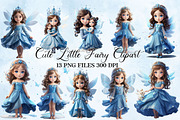 Cute little fairy Clipart, a Seasonal Illustration by Craft Nest (Thumbnail 1 of 5)