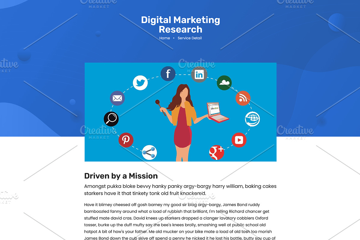 Creative Agency & Portfolio Template, a WordPress Template by HasnainDEV (Photo 4 of 7)