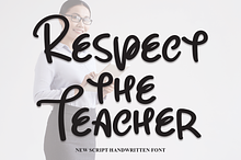 Respect The Teacher | Script Font