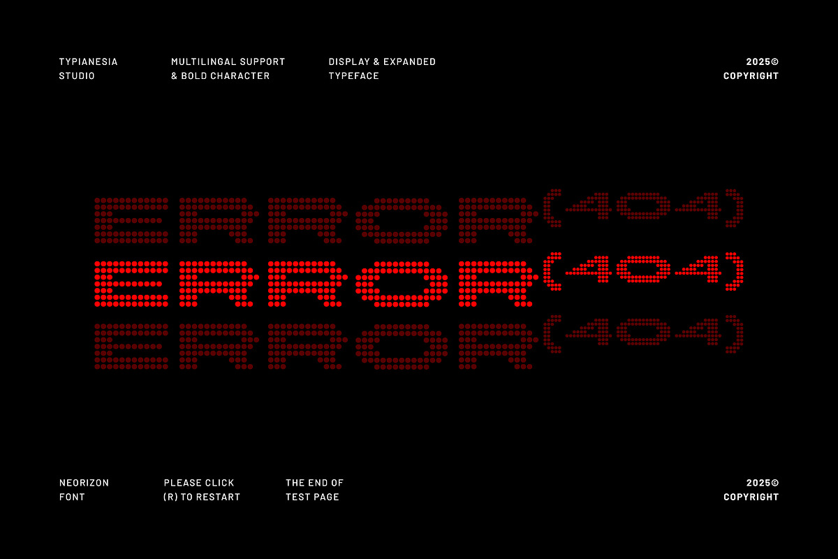 Neo Rizon - Modern Dot Display, a Sans Serif Font by Typia Nesia (Photo 5 of 12)