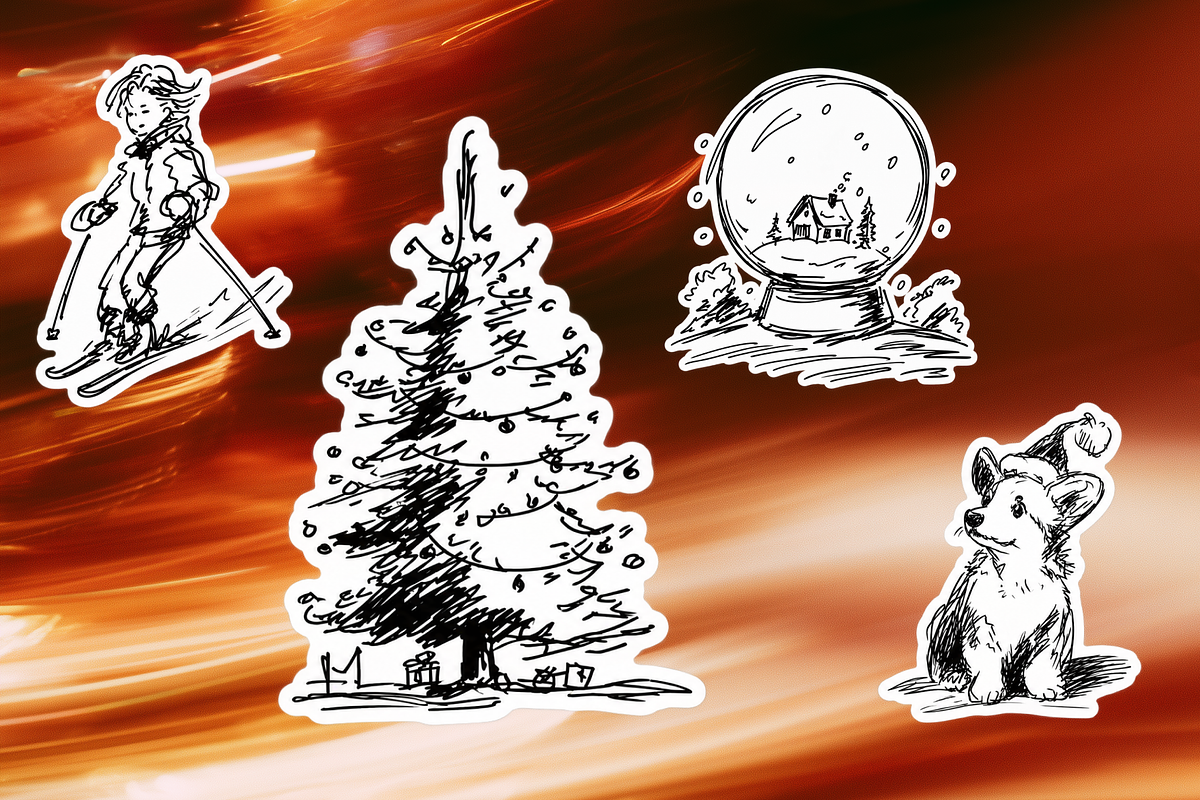 Christmas Sketch Nostalgia Pack, an Object Illustration by Nutalin Art (Photo 10 of 12)