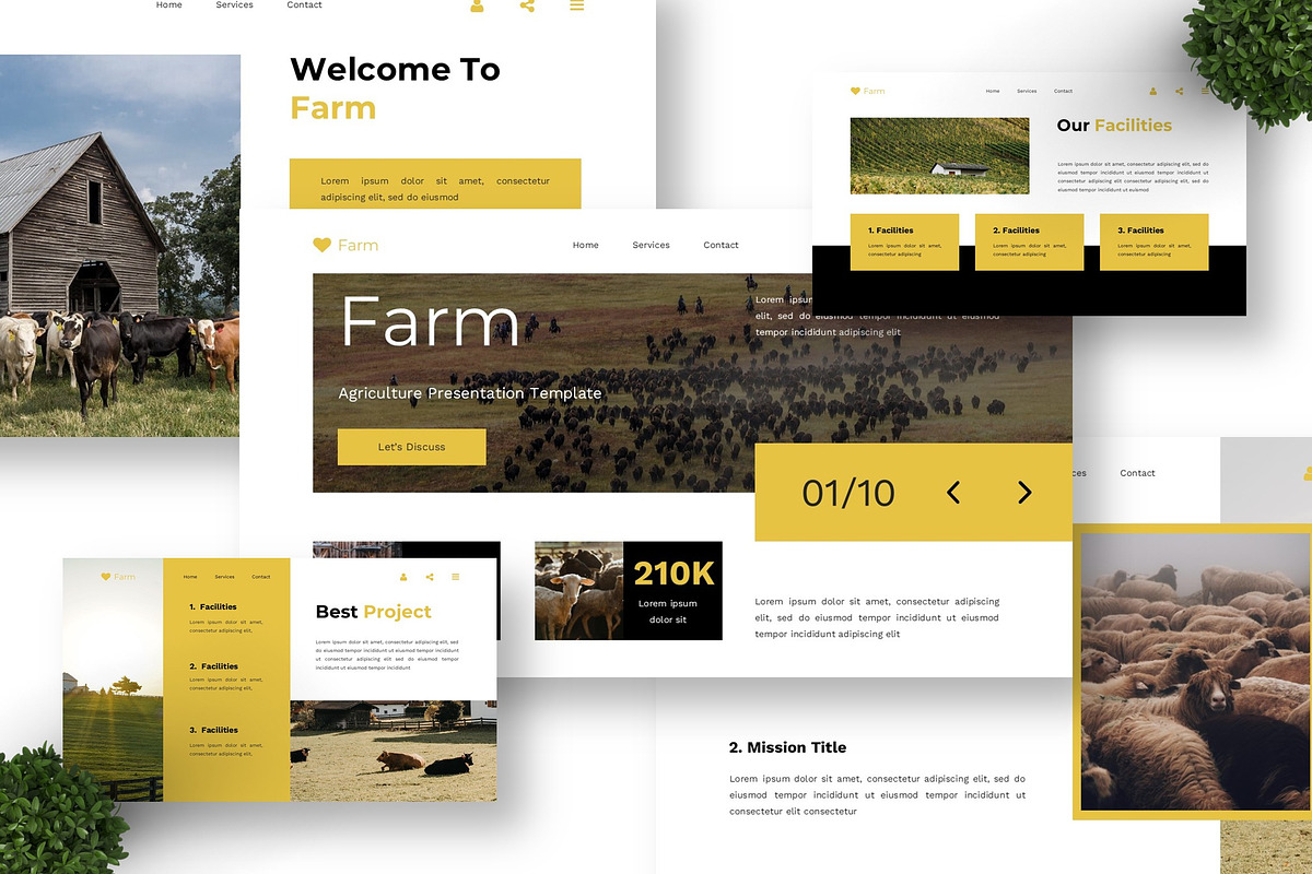 Farm - Agriculture Powerpoint, a Presentation Template by Deepslide Studio (Photo 4 of 4)