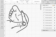 Baby feet svg, Baby Footprint SVG, a Person Illustration by Bila Vorona (Thumbnail 3 of 4)