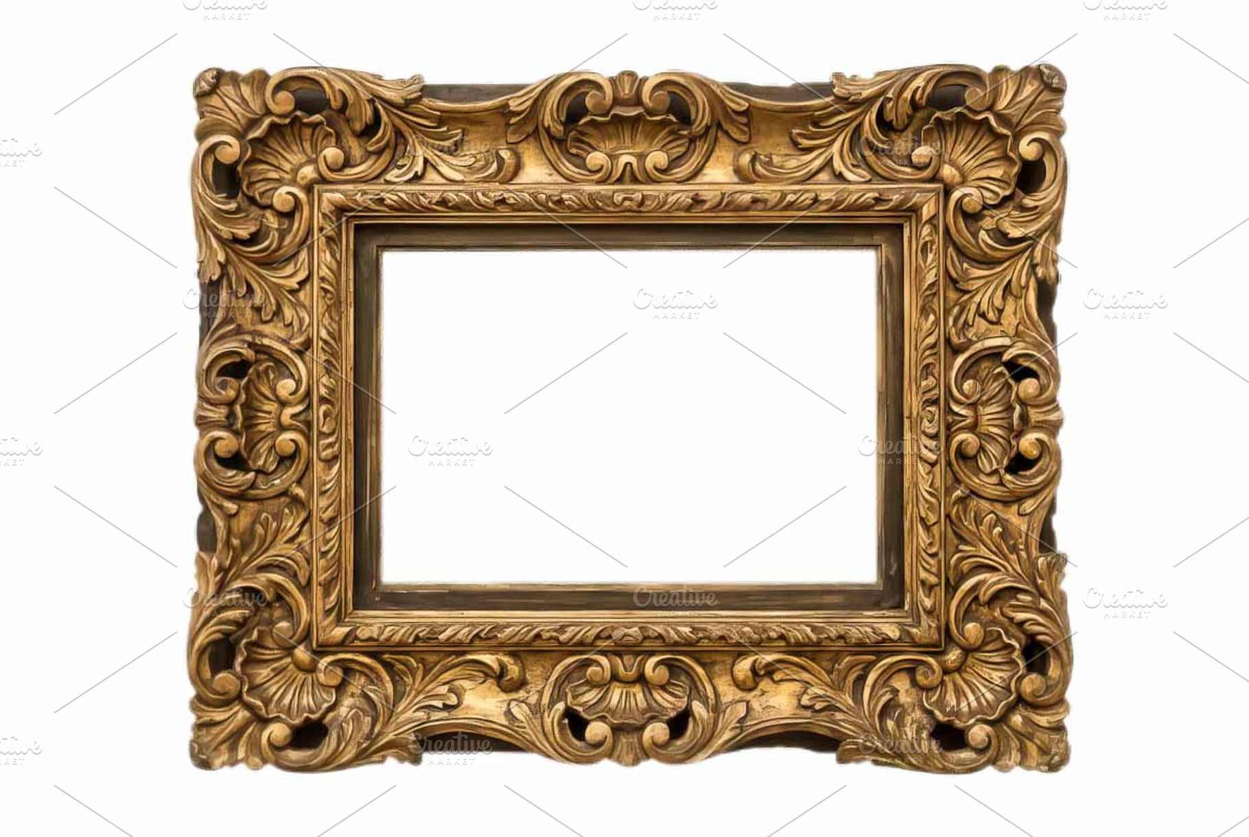 Old Golden Picture Frame, a School & Education Photo by VetalStock
