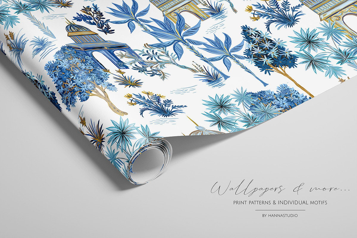 ROYAL Chinoiserie (Pattern & motifs), a Pattern Graphic by HannaStudio (Photo 2 of 8)