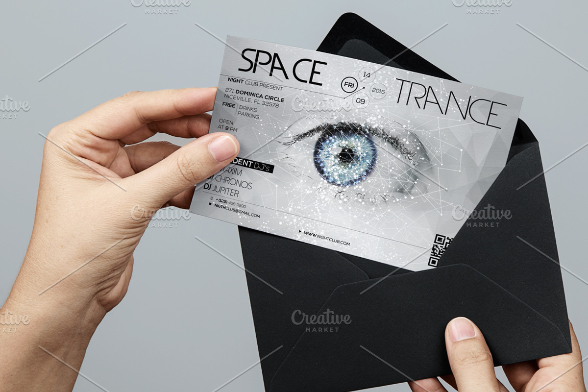 Space Trance Flyer, a Flyer Template by CREATIVE DUDE (Photo 4 of 4)