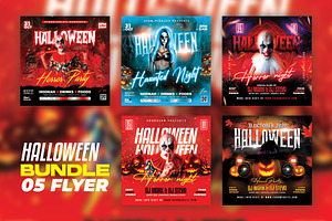 05 Halloween Party Flyer Bundle