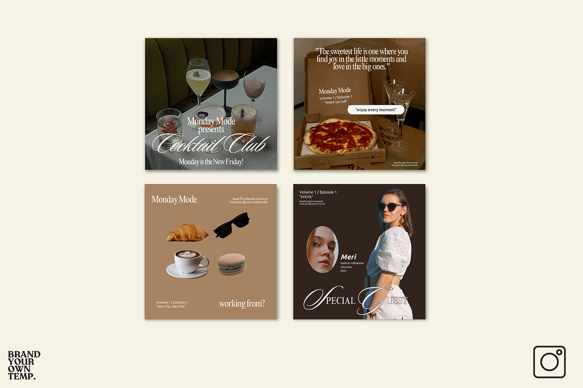Podcast Instagram Template, a Templates & Theme by BYOTstudios (Photo 7 of 11)
