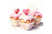 Watercolor Valentine's Day Clipart, a Seasonal Illustration by Creative design (Thumbnail 7 of 7)
