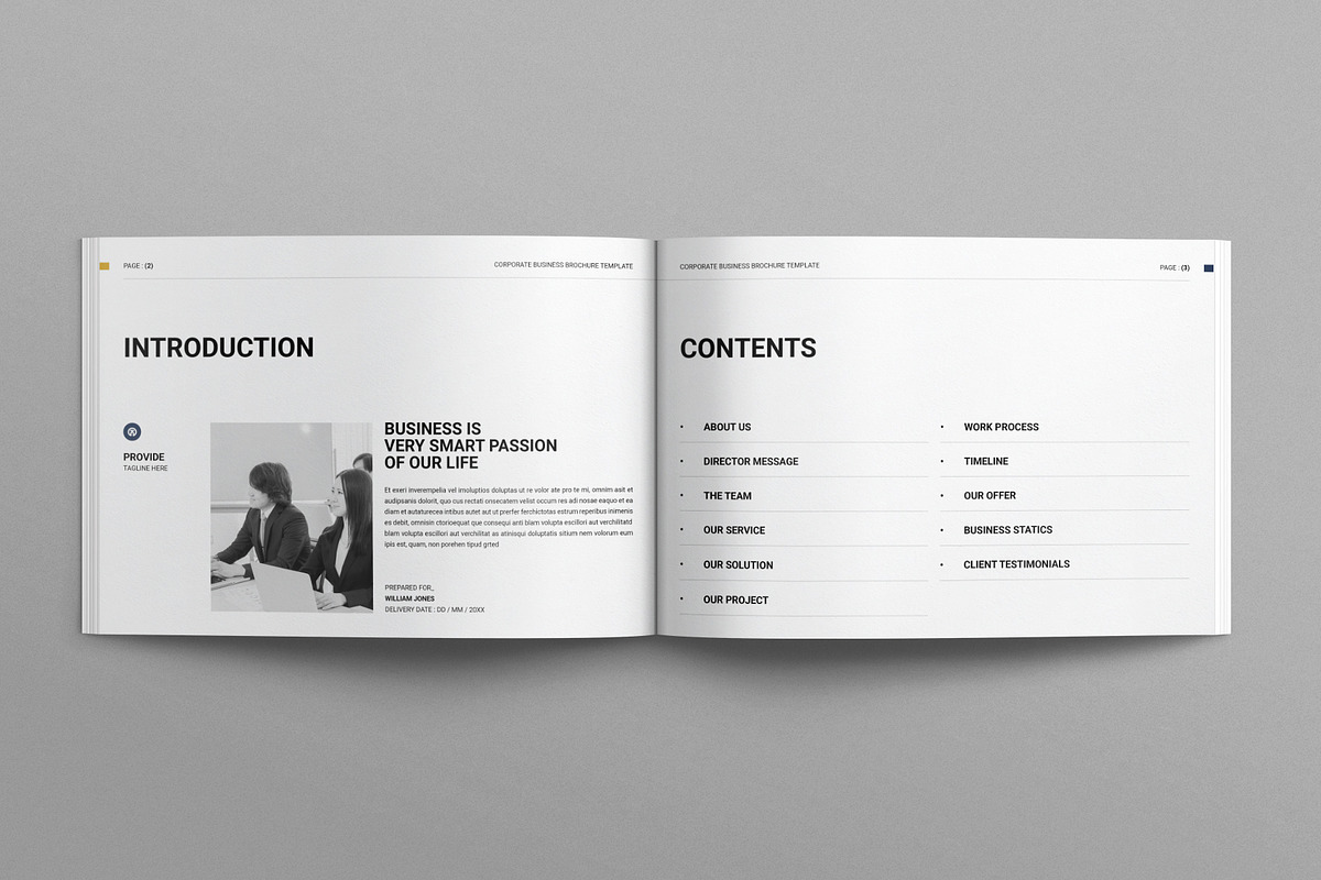 Business Brochure Template Landscape, a Brochure Template by E-Type (Photo 2 of 7)