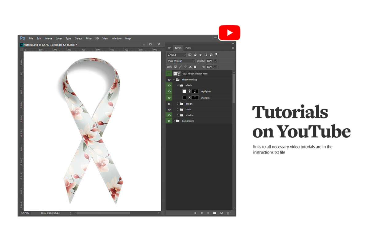 Wrapped Silk Ribbon Mockup, a Graphic by rebrandy (Photo 5 of 7)
