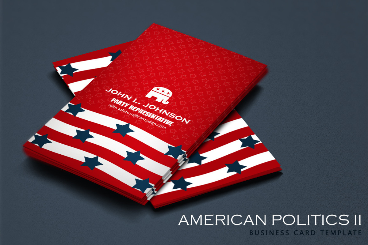 American Politics II, a Business Card Template by Digital Art Creations (Photo 2 of 2)
