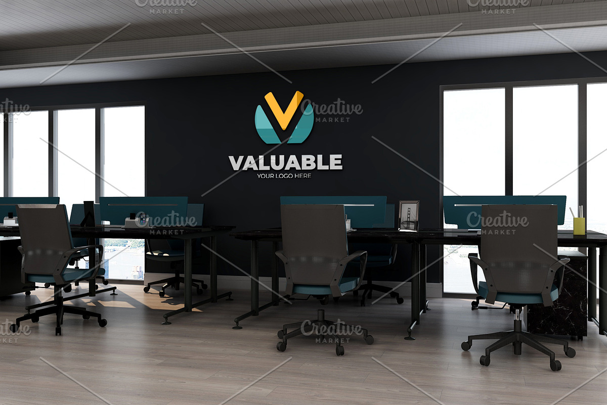 PSD Office Room Company Logo Mockup, a Product Mockup by Ayy (Photo 21 of 23)