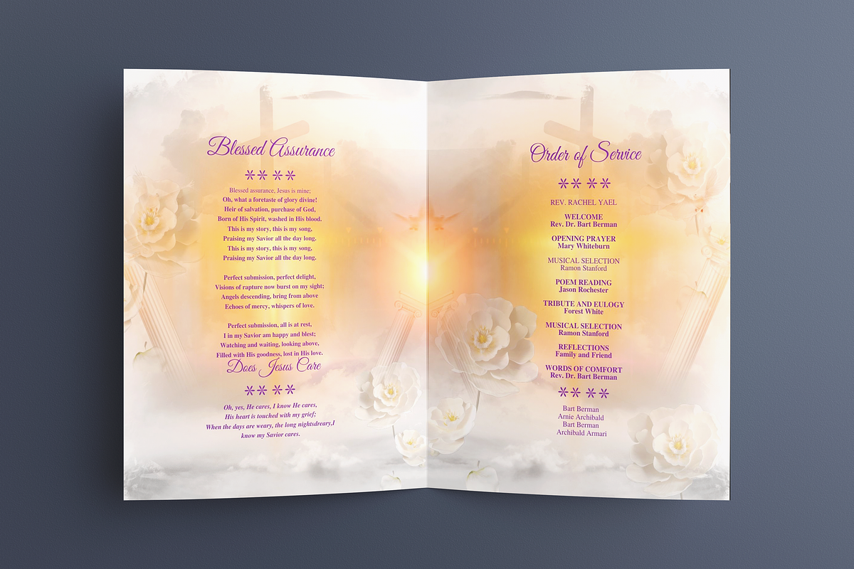 funeral program template Canva, a Templates & Theme by iloveTemplate (Photo 3 of 5)