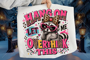 Funny Raccoon PNG, Overthinking, a Seasonal Illustration by Canvas Craft