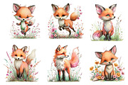 Summer Fox Meadow Clipart, an Illustration by Designworld (Thumbnail 2 of 5)