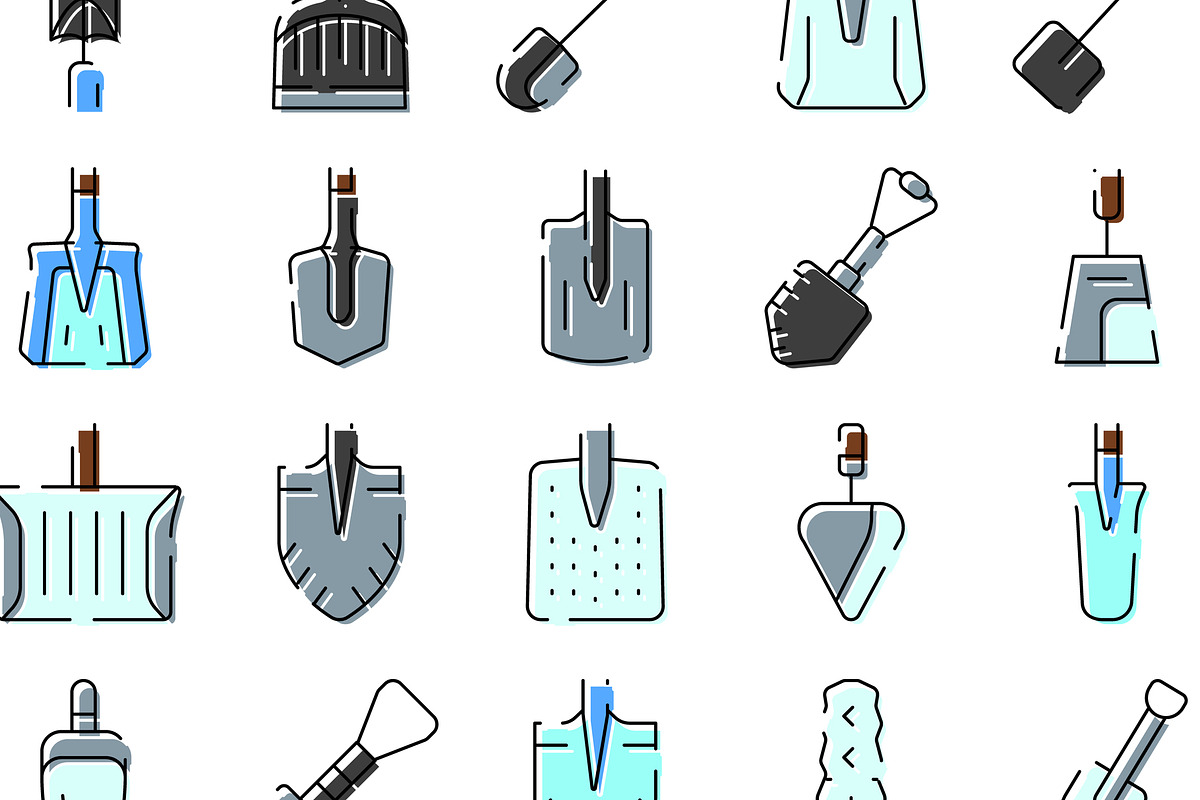 Shovels spades and trowels vector, an Object Graphic by pikepicture (Photo 3 of 3)