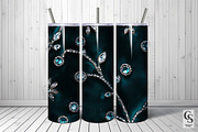 Teal Embroidered Rhinestones Velvet, a Pattern Graphic by Creative Store (Thumbnail 5 of 5)