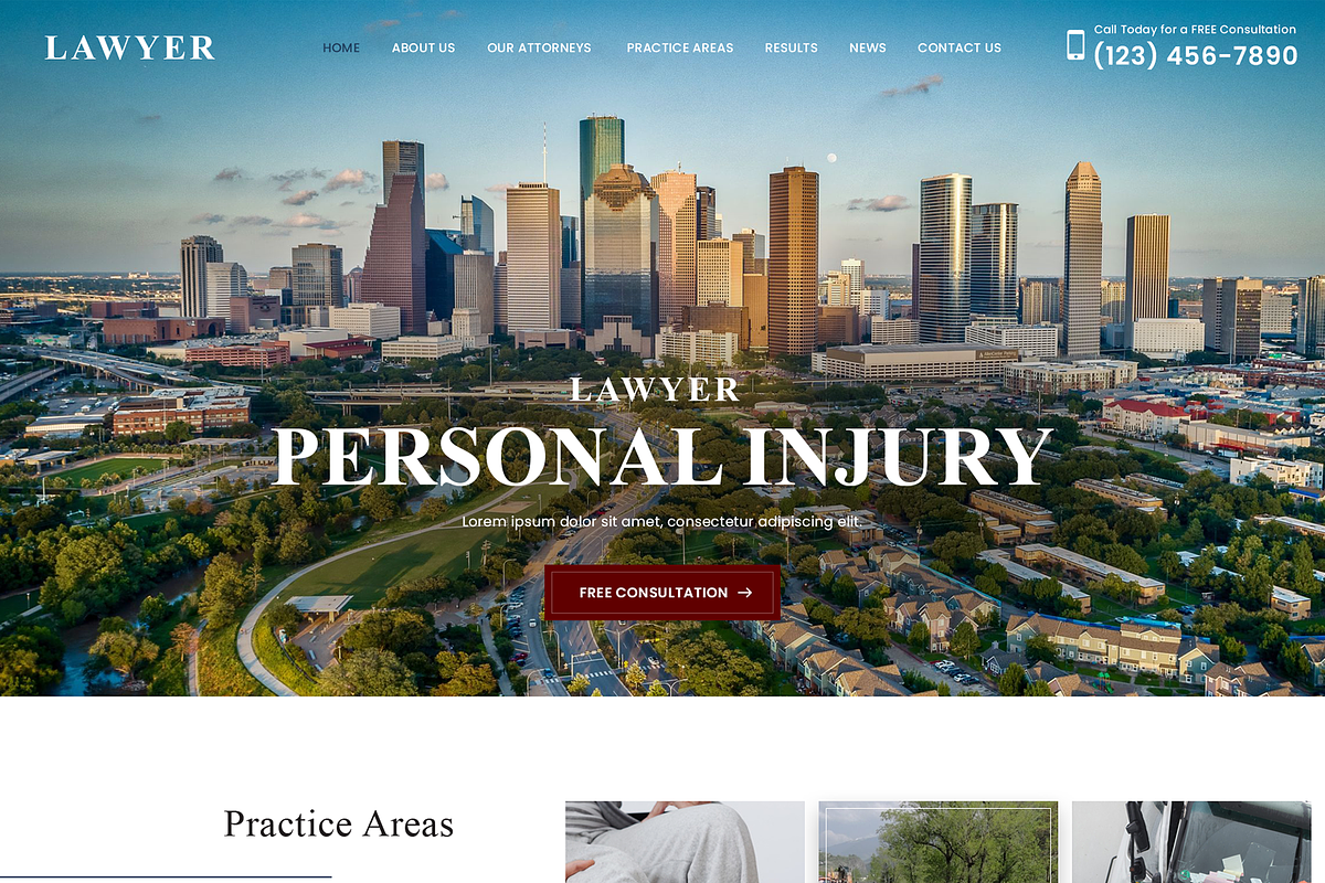 Lawyer Website, a Landing Page Template by simplywebs (Photo 1 of 2)