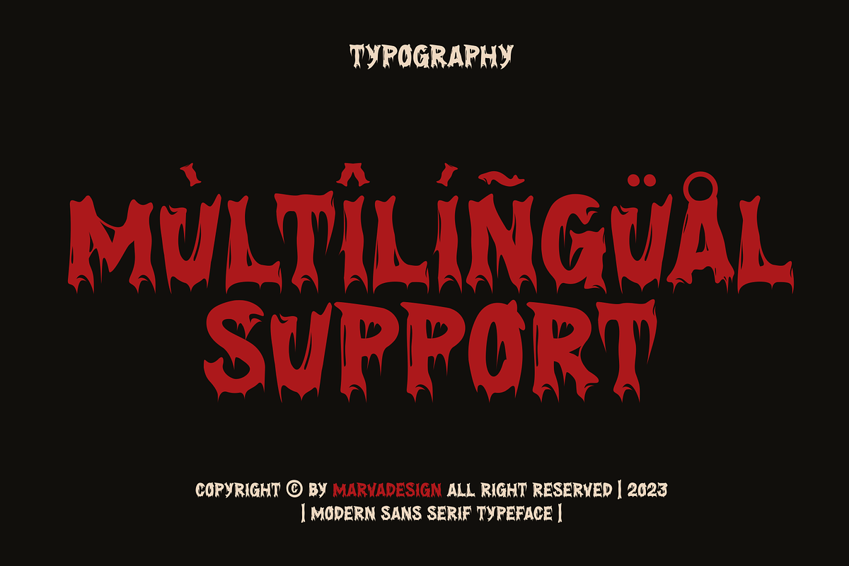 Shadows Fright Font, a Blackletter Font by Marvadesign (Photo 5 of 8)