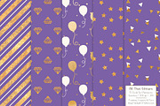 Gold Foil Digital Papers in Purple, a Pattern Graphic by Amanda Ilkov (Thumbnail 2 of 4)