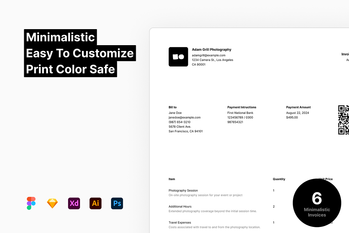 Freelance Invoices - Template Bundle, a Print Template by Petr Bilek (Photo 2 of 3)