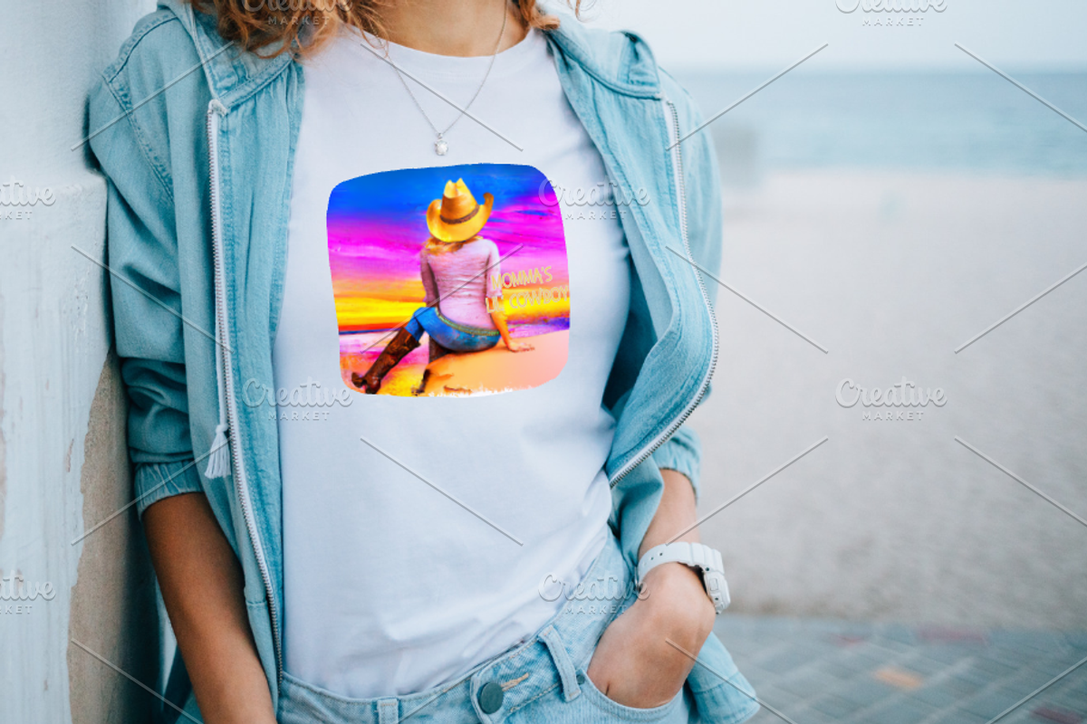 Template art, Cowgirl, Seaside, a Stationery Template by Boho Pixel Dust (Photo 3 of 5)