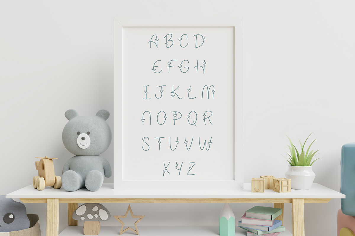 Cute Hearts Hand-Drawn Font, a Handwritten Font by RoxyStudioCo (Photo 5 of 10)