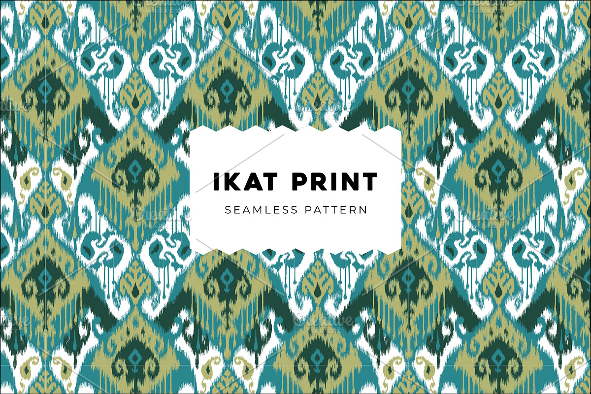 Ikat Print, Vector Seamless Patterns, a Pattern Graphic by ASTUDIO (Photo 5 of 5)
