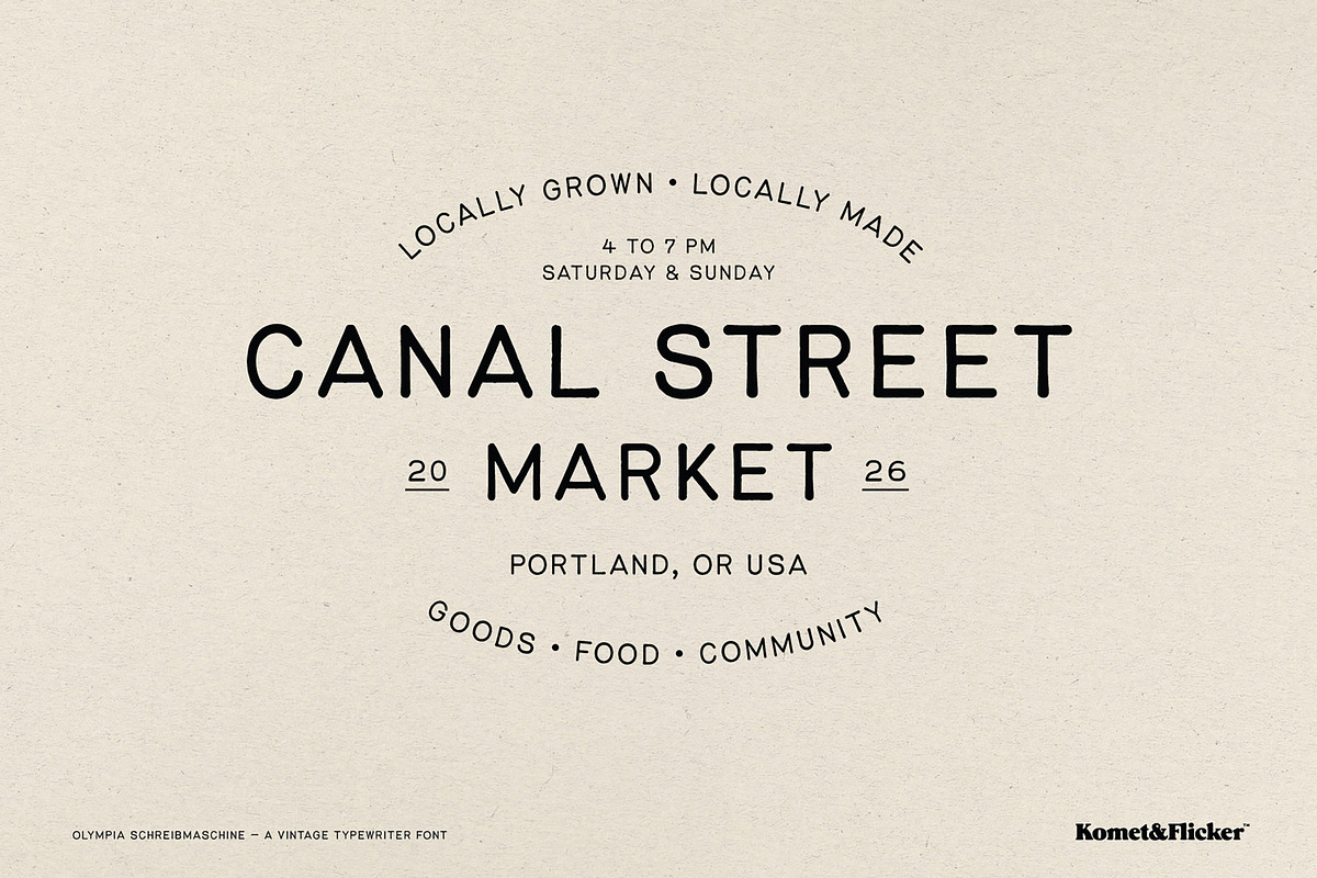 Olympia Schreibmaschine, a Sans Serif Font by Komet & Flicker (Photo 2 of 14)