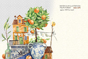 Whimsical Houses, a Decorative Illustration by Watercolor by Tonia Tkach (Thumbnail 3 of 6)
