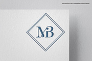 MB serif modern logo design, a Branding & Logo Template by MuzaInspires (Thumbnail 2 of 3)