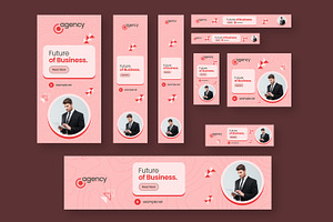 Business Web Banner Ads Set