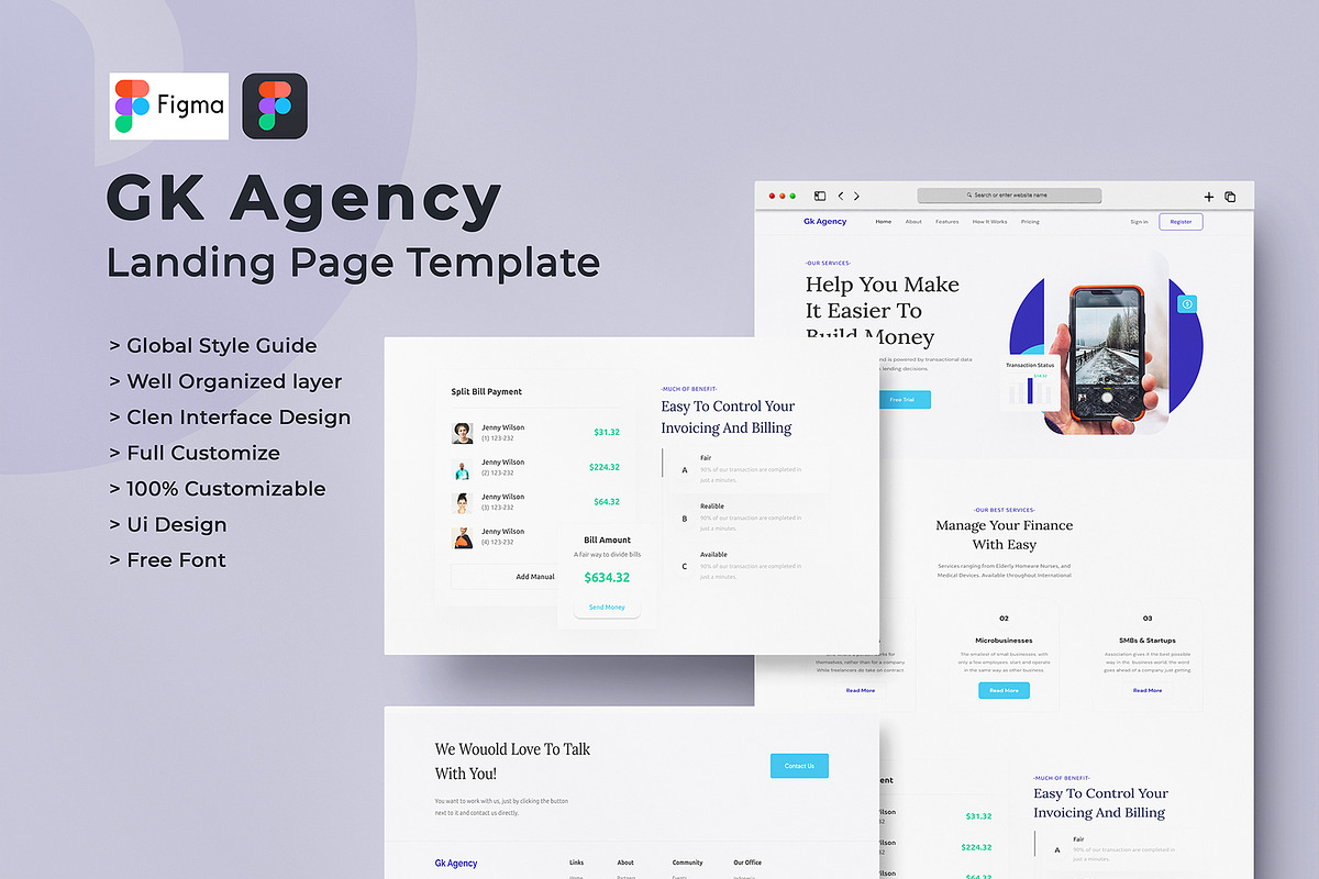 Agency Landing Page Template, a Landing Page Template by design_hut (Photo 1 of 3)